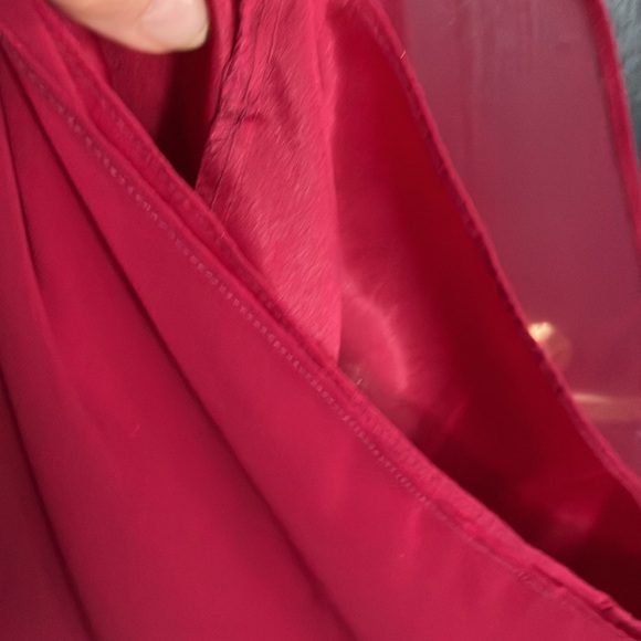 Large 3 piece Drapers&Damons red polyester pantsuit , lined perfect condition - Picture 9 of 9